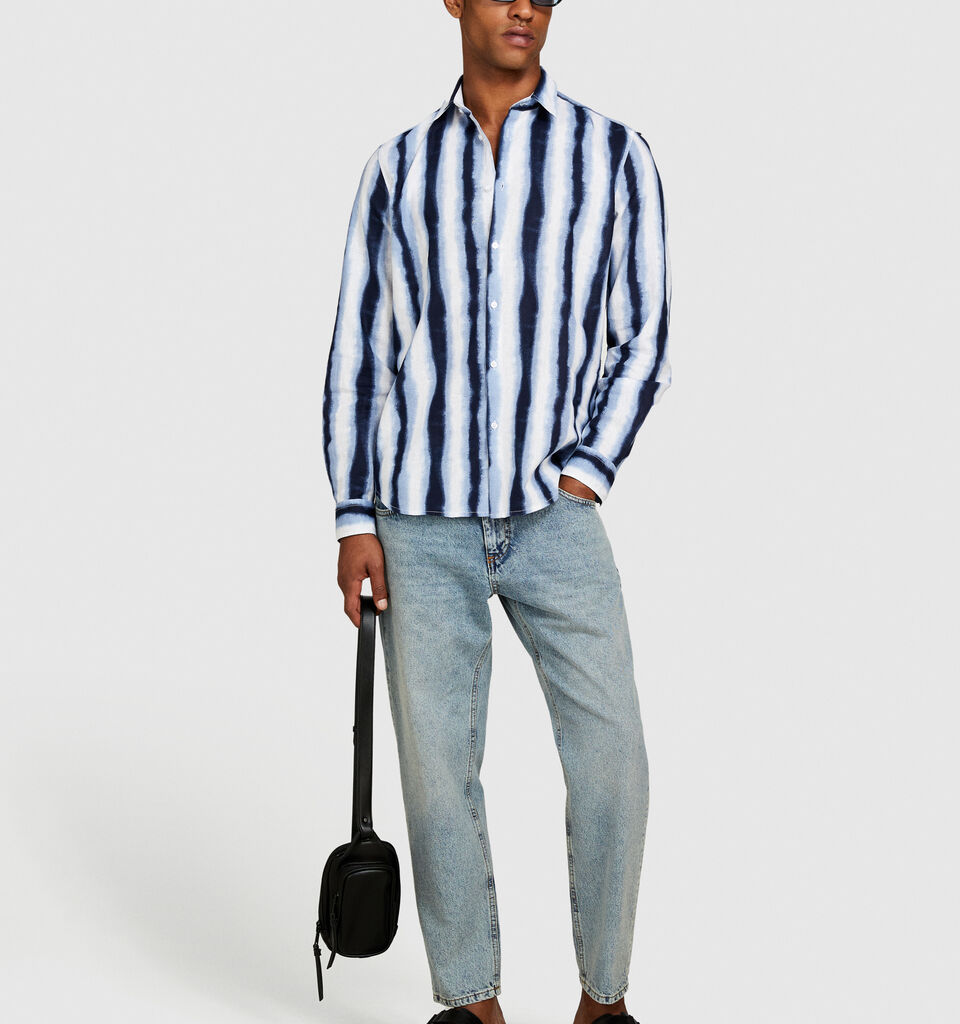 Slim fit printed shirt - men's slim fit shirts - Multi-color | Sisley image number 1